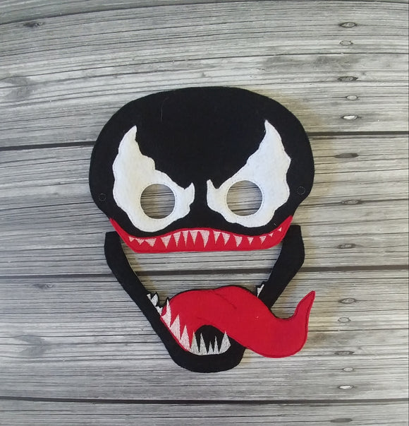Venom Super Villain Felt Play Mask - Black Villain Mask