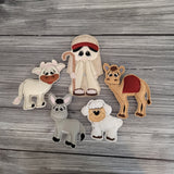 Full Nativity Set for Wreath/Tree Decoration