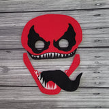 Carnage Super Villain Felt Play Mask - Super Villain Mask - CosPlay - Red Super Villain Mask