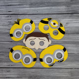 Young Gru and Yellow Henchmen Masks - Minion Masks - Cosplay -  Pretend Play - Play Masks