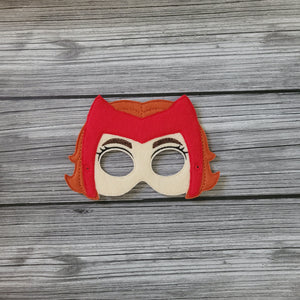 WandaVision Inspired Felt Play Mask - Wanda Mask - Vision Mask - SuperHero Masks
