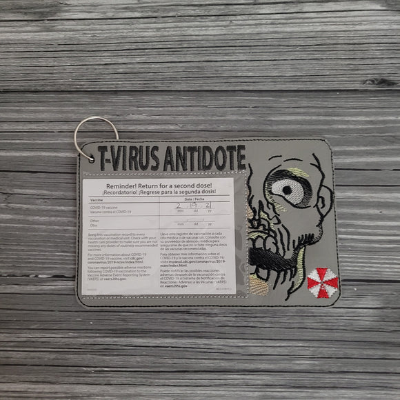 Virus Zombie Vaccination Card Holder - Vaccination Card Holder - Vaccination Card Protector