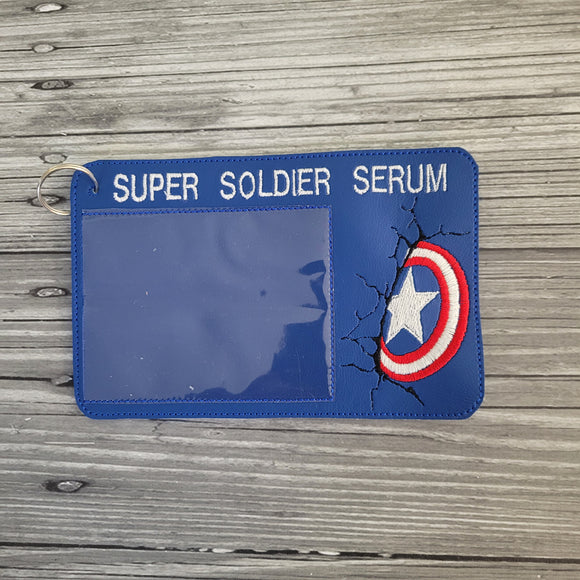 Super Soldier Serum Vaccination Card Holder - Vaccination Protector - Vaccination Card Holder