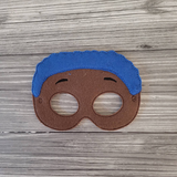 Bubble Guppy Felt Embroidered Mask -  Dress-Up Mask -  Kid & Adult - Pretend Play - Halloween Costume - Creative Play Felt Mask