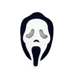 Scream Felt Embroidered Full Face Mask - Ghost Face Mask - Pretend Play Mask - Halloween Costume