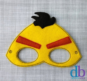 Yellow Angry Bird Felt Play Mask