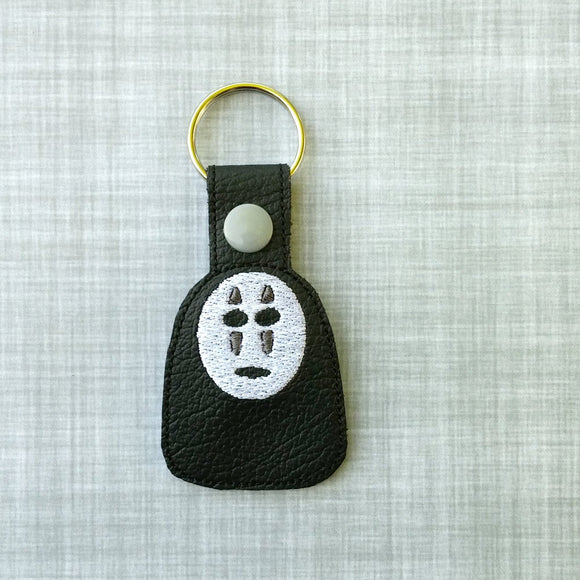 No Face Vinyl Embroidered Key Chain