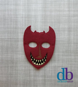 Lock the Red Devil Felt Play Mask
