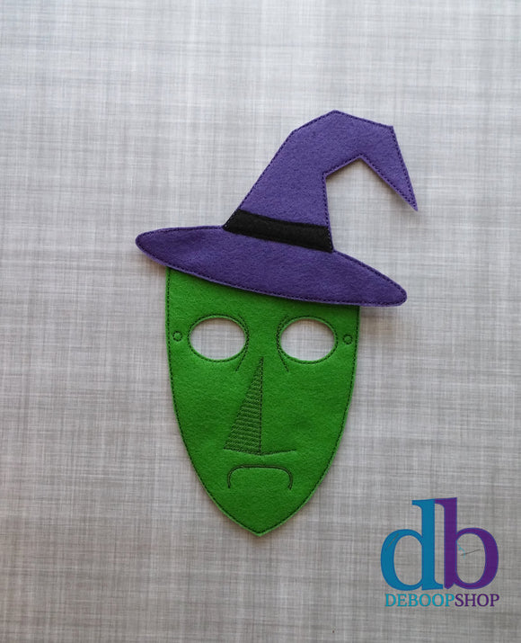 Shock the Purple Witch Felt Play Mask