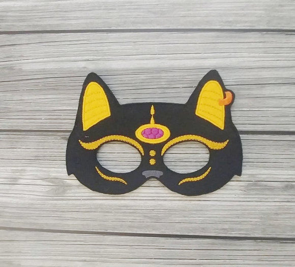 Egyptian Black Cat Felt Play Mask