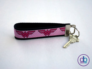 Pink Wonder Woman Keychain